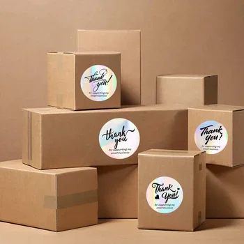 custom logo sticker sheets vinyl hologram printing paper holographic cute thank you transparent floral die cut label stickers