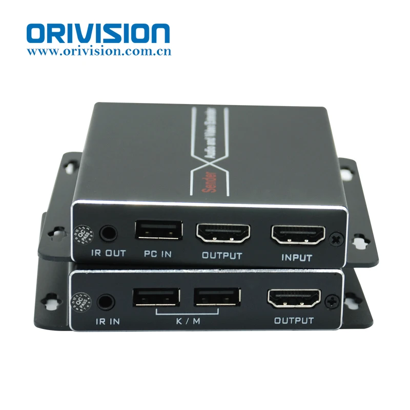 ORIVISION 120m HDMI Extender Over IP Cat5 Cat6 1080P USB HDMI RJ45 Ethernet Extender
