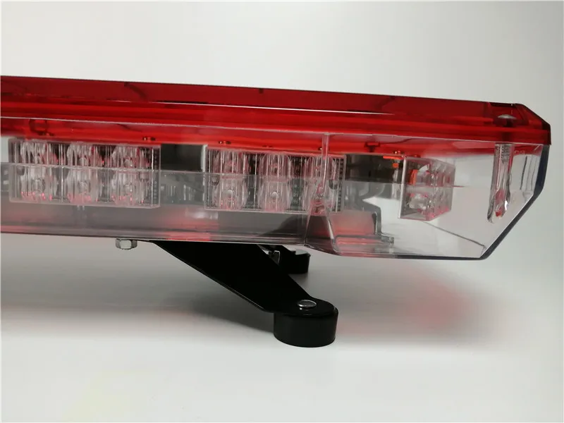 2022 New 1200mm Double row High Power Red LED warning  lightbar  With 100w siren and speaker Emergency vehicle TBD10326-20e-S