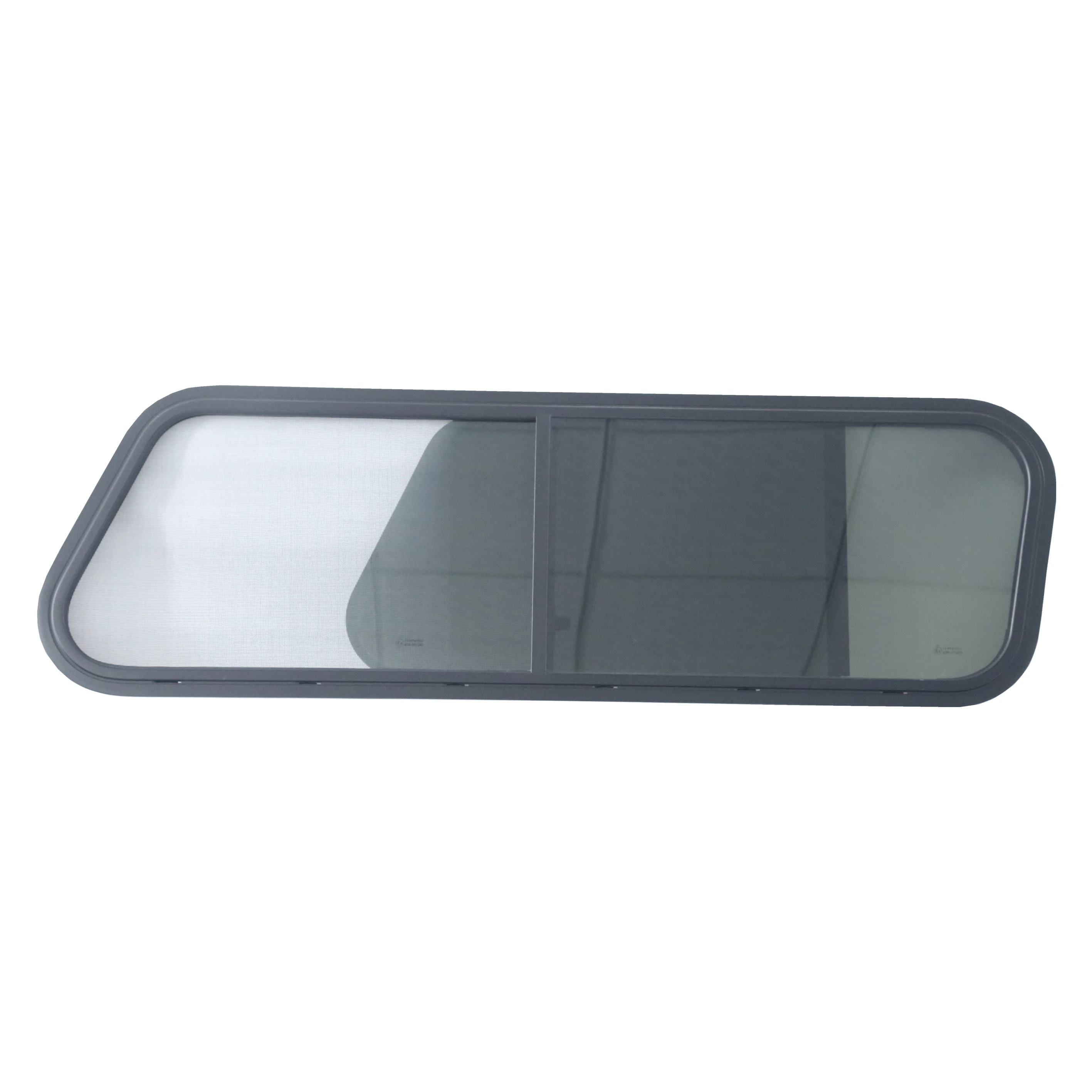 Pickup Truck aluminum alloy 3mm tempered glass Side sliding window with one side screen window