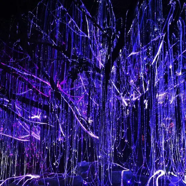 Tree Lights Set Fiber Optic 0.75*3mm 45watt Water Curtain Fiber Optic Cable Kit