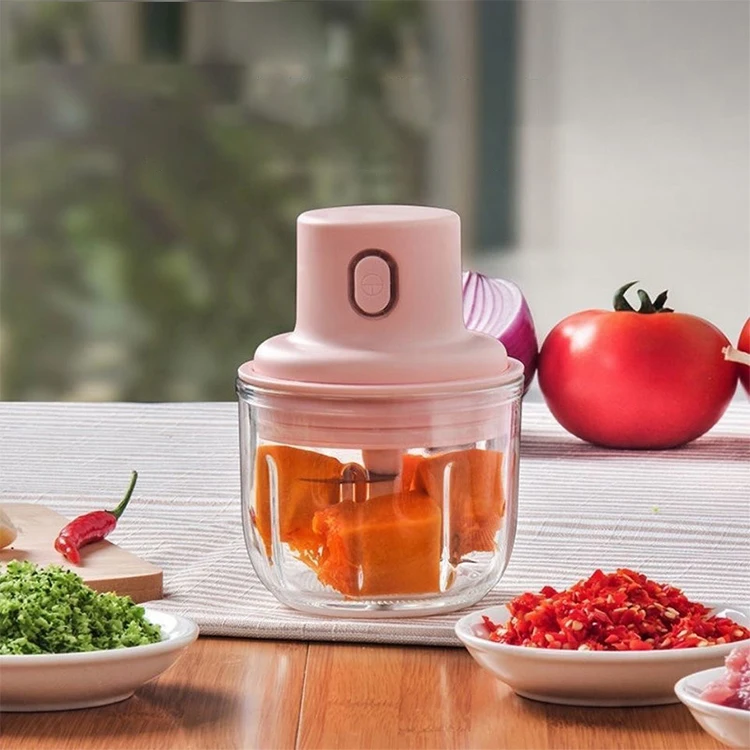 Hot Selling 100/250ml Automatic Portable Cordless Food Crusher Mixer Mini Garlic Chopper