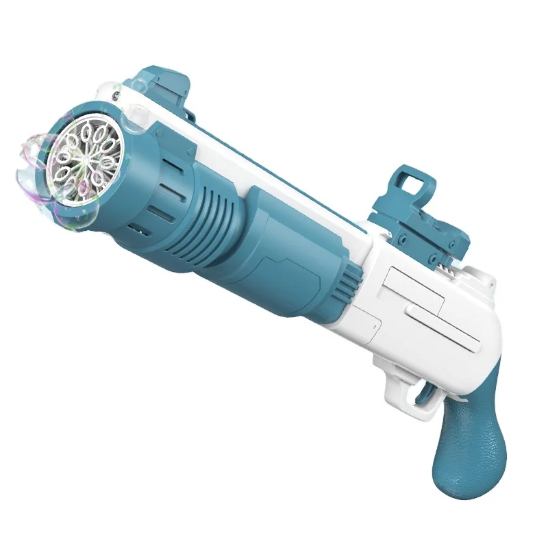 2022 new rifle bubble gun light 10 hole electric bubble machine wholesale boys and girls bubble shooter