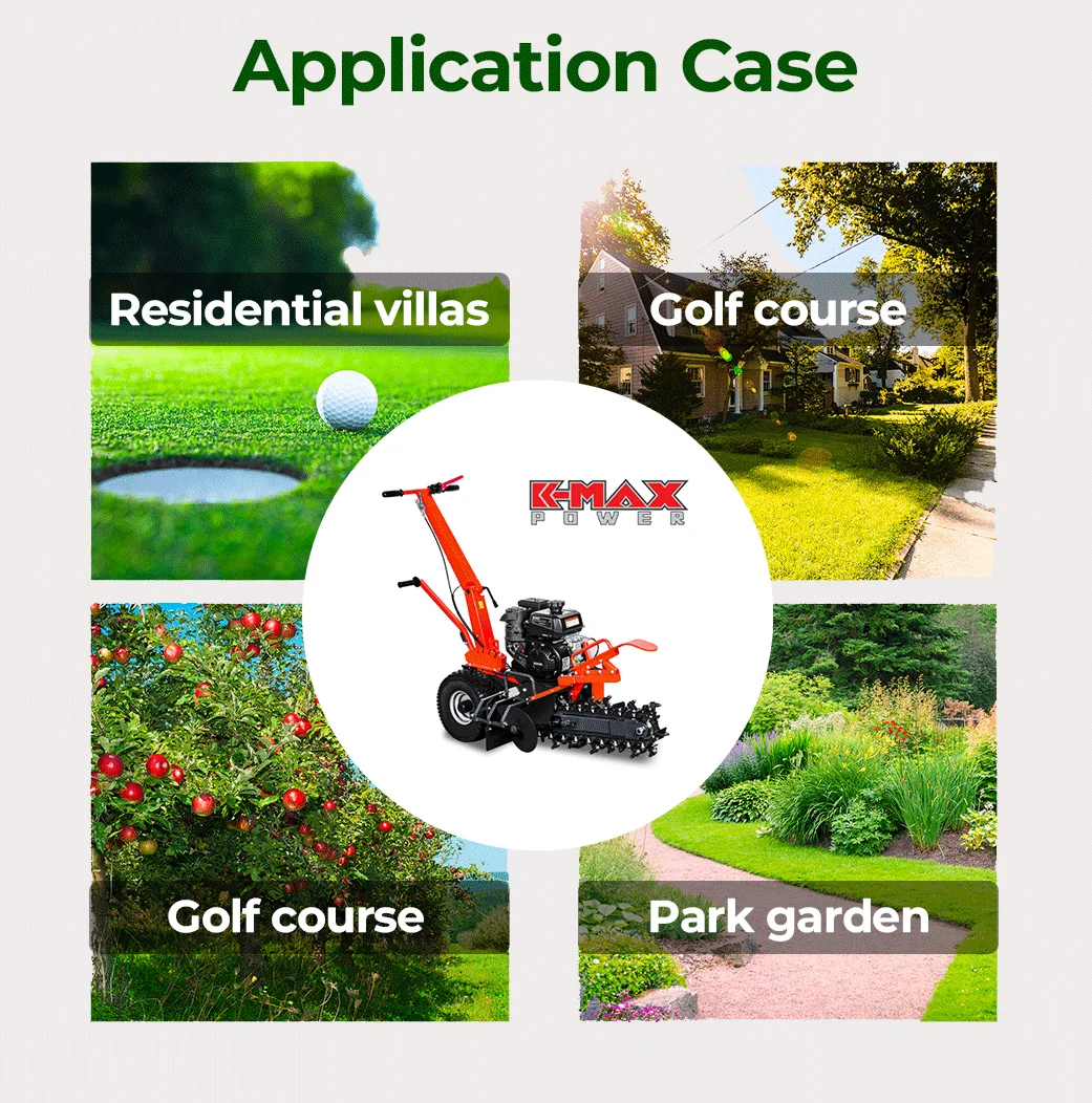 Custom TUV CE Approved High Efficient Trencher Super Durable 7HP Gasoline 4.1KW Chainsaw Trencher Machine Digger Mini Trencher