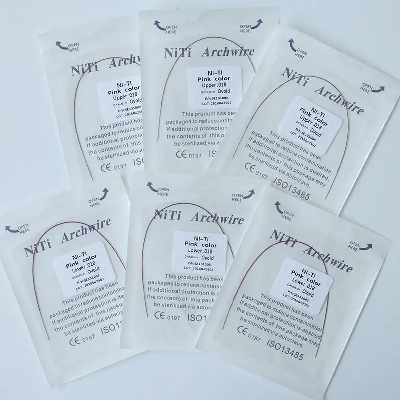 Dental Orthodontic Nitinol Color White Coated Arch Wire