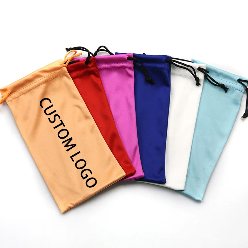 Multi Sun Glasses Customized Logo Sunglasses Pouch Bag With Drawstring Pouch