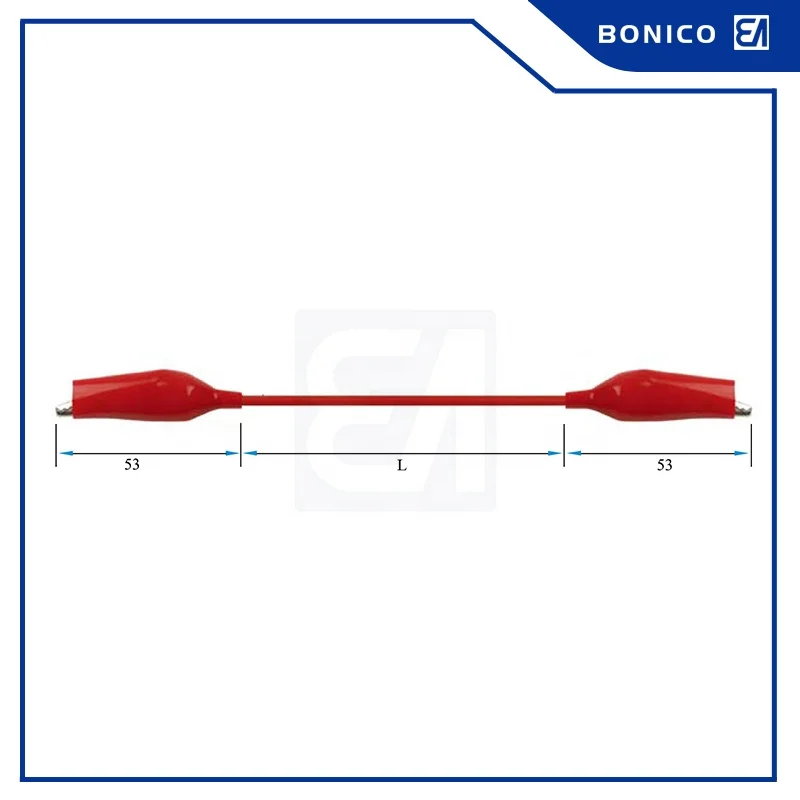 Double-ended Five Color PVC 53MM Nickel Plated Alligator Clip Test Lead Set