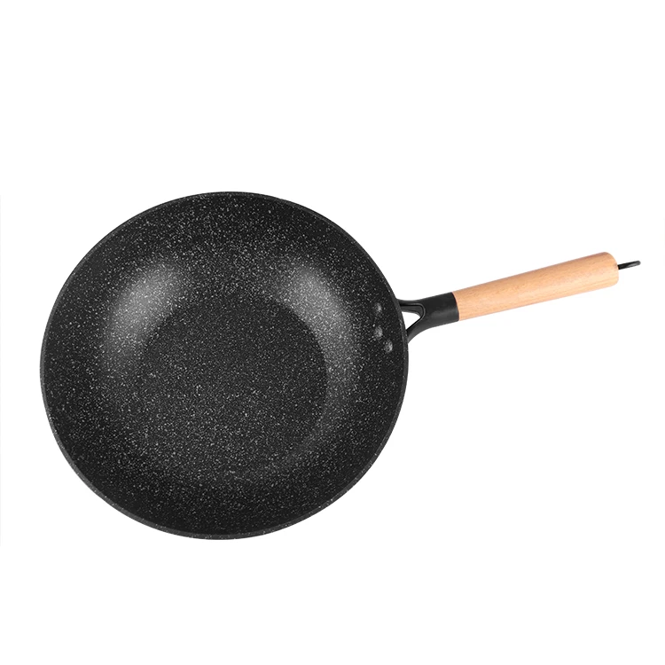 
kitchenware round induction cooktop Nonstick frying pan with Removable Handle 