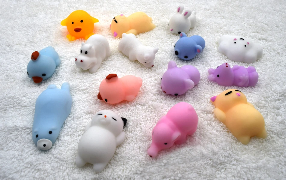 wholesale anti stress fidget rubber custom slow rising cute small mini animal kawaii stretch mochi squishy squeeze toys for kids