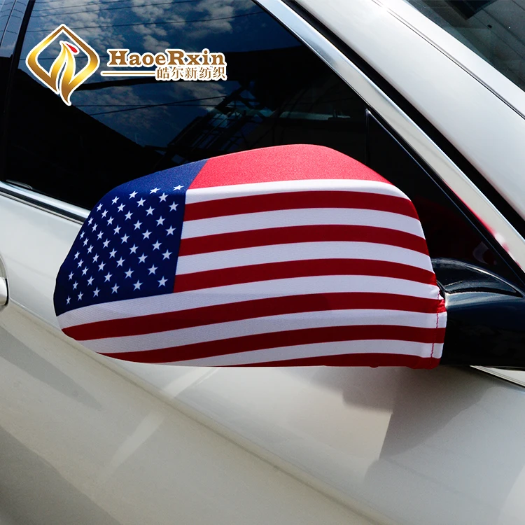 
New type OEM custom World cup american national design rearview cover fans car mirror flag 
