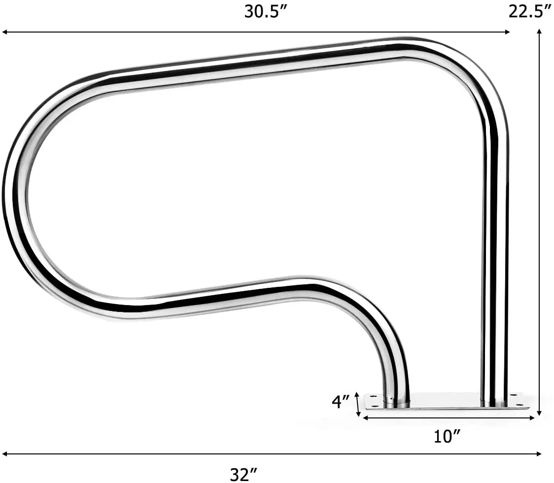 Stainless Steel durable pool ladder armrest swimming pool handrail