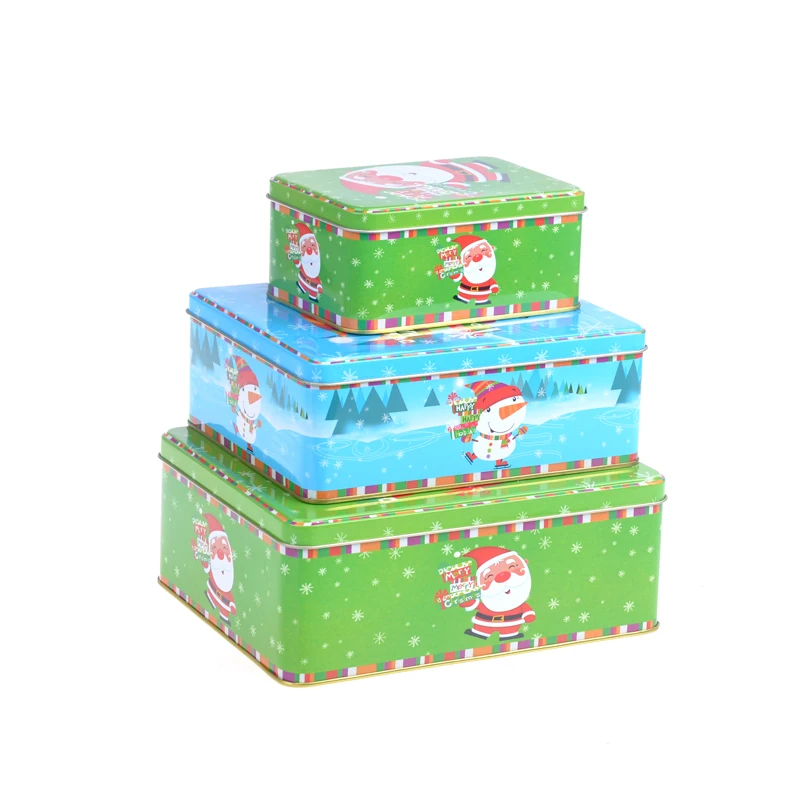 Новый дизайн, самый дешевый милый Рождественский подарок, жестяная коробка для конфет, печенья, косметическая упаковка
