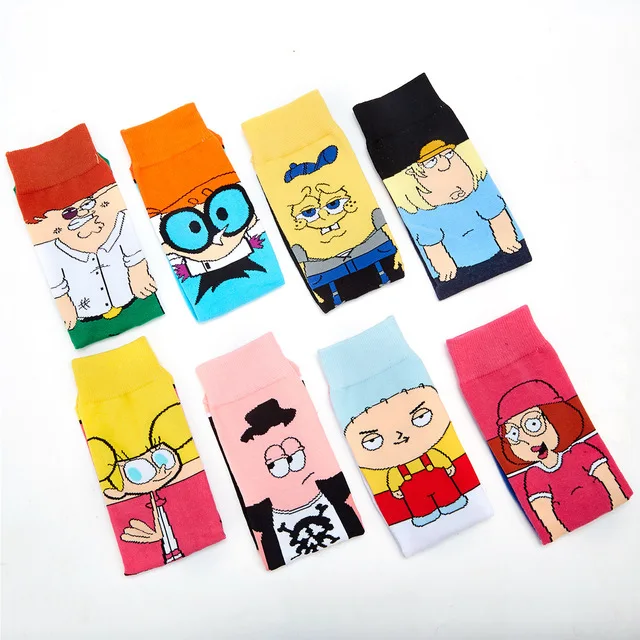 Yueli new design carton cute socks women cotton socks happy socks