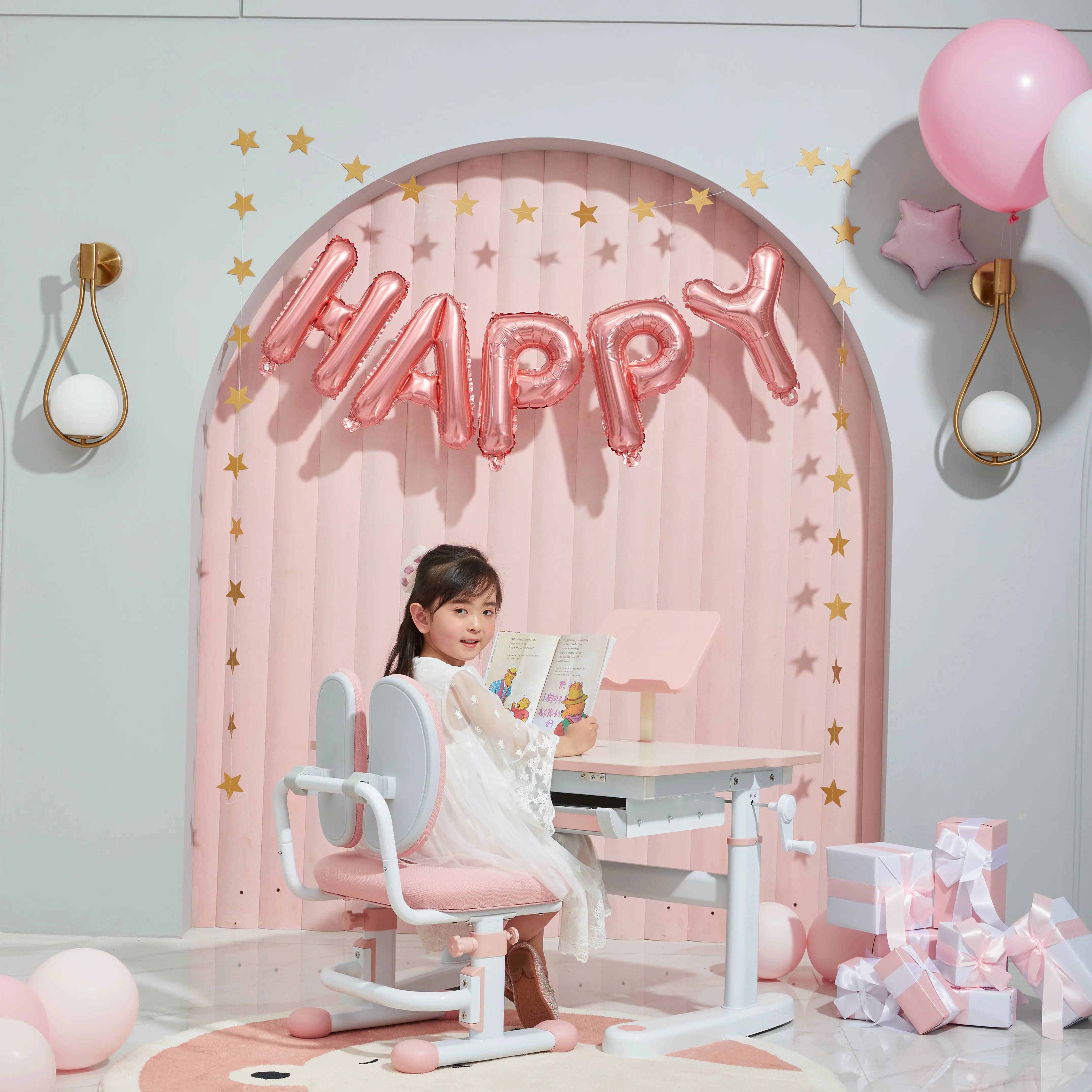 IGROW study table chair set  ergonomic study desk  for kids