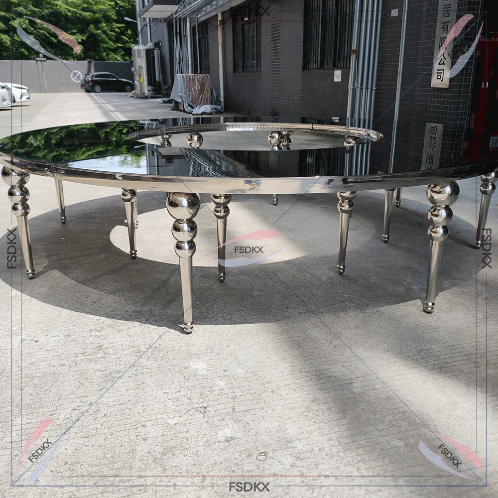 Banquet Round Serpentine-Table Antique Style S-Shape-Banquet-Table Reception S