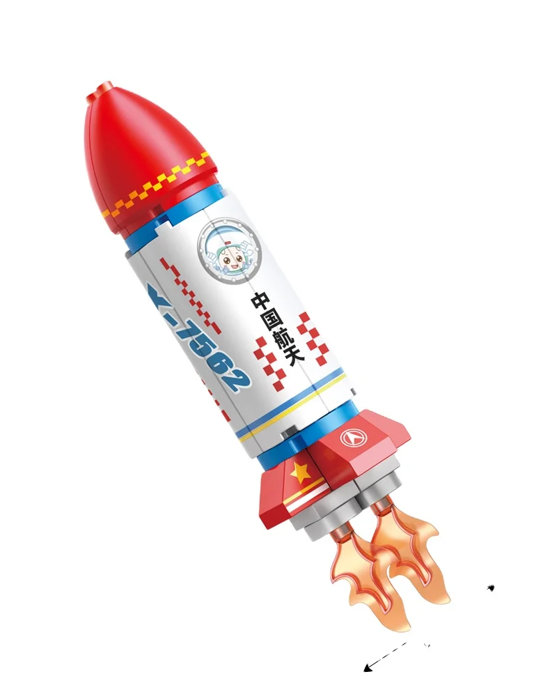 Customized Creative Building Blocks Combat Set New Small Space Rocket Toys Children Made Plastic ABS Featuring Airplanes Theme