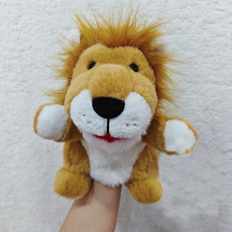 Cute Farm Animal Hand Puppets for Kids Plush Stuffed Puppet Toys Finger Puppets Tiger Monkey Educational Toys For Adult Kids