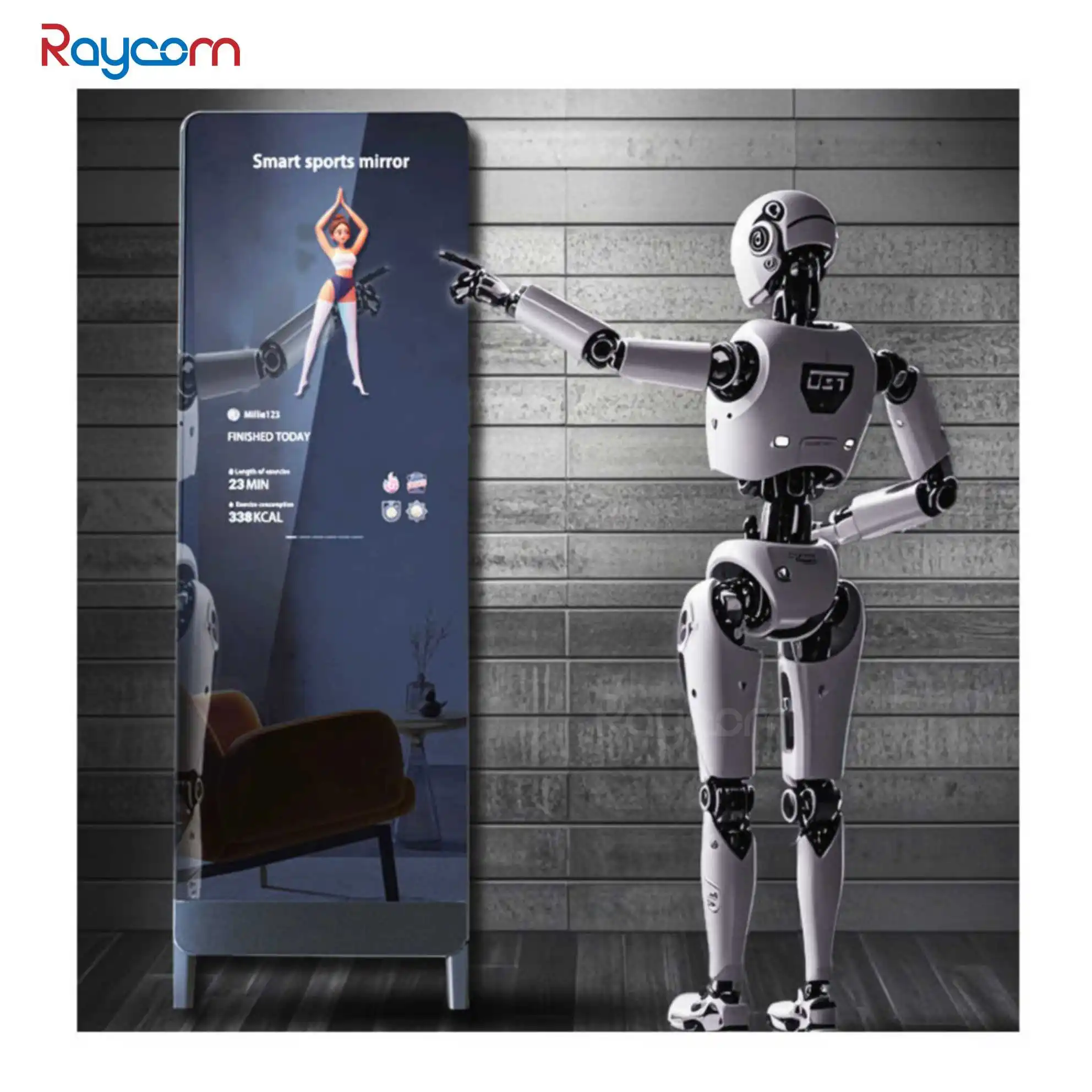 Smart Home Exercise Mirror Android/Window Smart Fitness Mirror AI Artificial Intelligence Smart Gym Yoga Dance Exercise Mirror