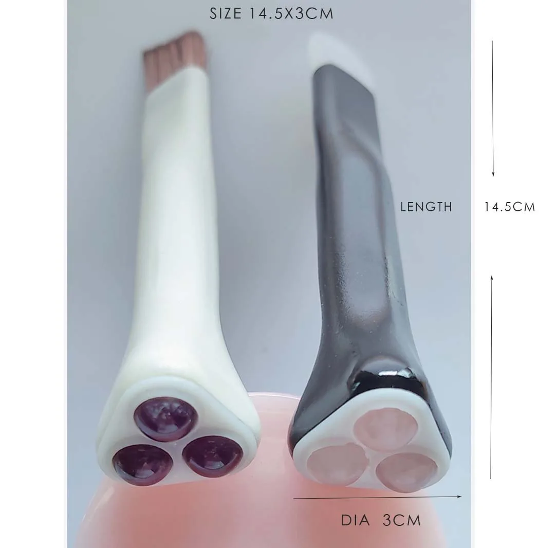 New Mold Double Head Makeup Cosmetic Tools Brush Face Masking Applicator, Face Mask Applicator Brush, Eye Massage Roller
