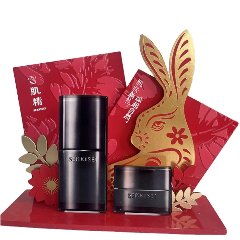 Customized holiday decoration creative design acrylic silk print logo  cosmetic Skincare stand Display Trays