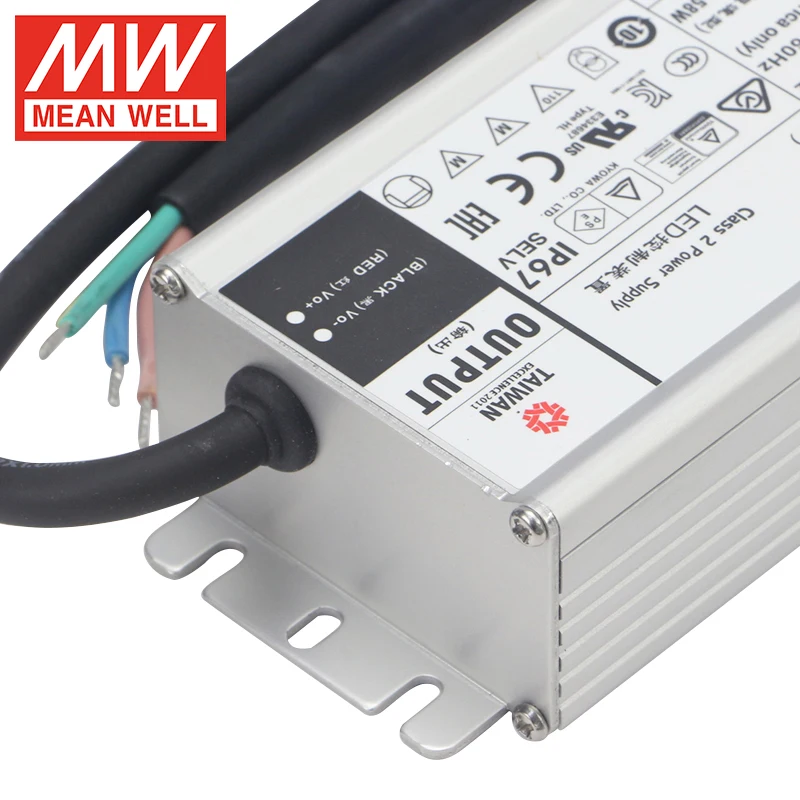 MeanWell светодиодный драйвер HLG-100H-54 100 Вт 54 В 1.77A источник питания для наружного освещения