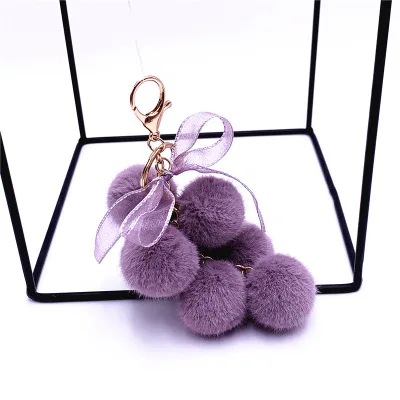 Wholesale Creative Grapes Plush Fashion Key Chains Pendant Promotional Gift