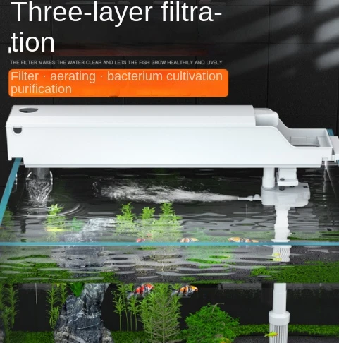Hot selling fish tank filter three in one water purification circulation small top filter aquarium
