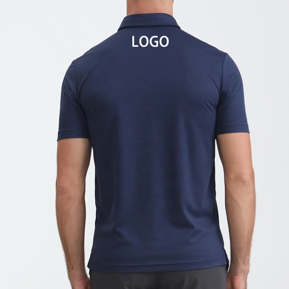 Super September Custom Your Own Brand Men Slim fit Solid Color Plain Sports Elastic Dry Fit ice Pique Golf T Shirts Polo Shirts