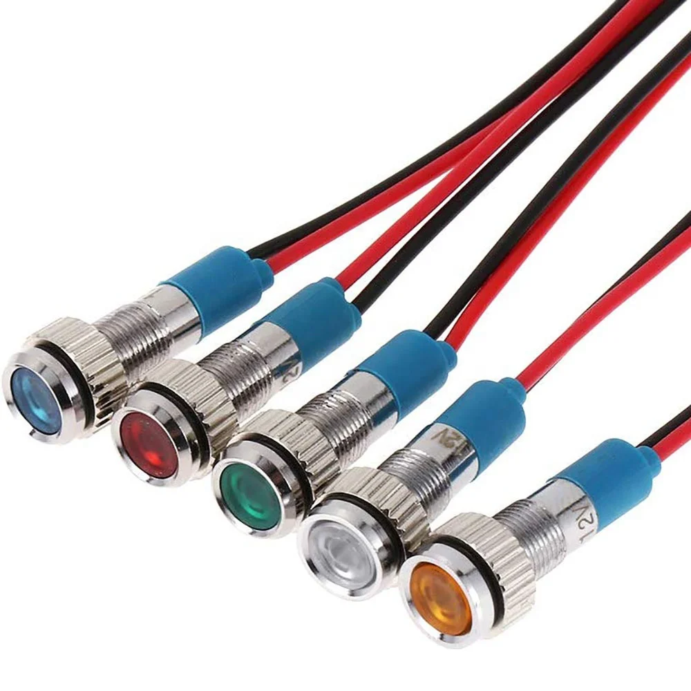 6mm Waterproof signal Lamp Pilot Dash Indicator Light 12V-220V