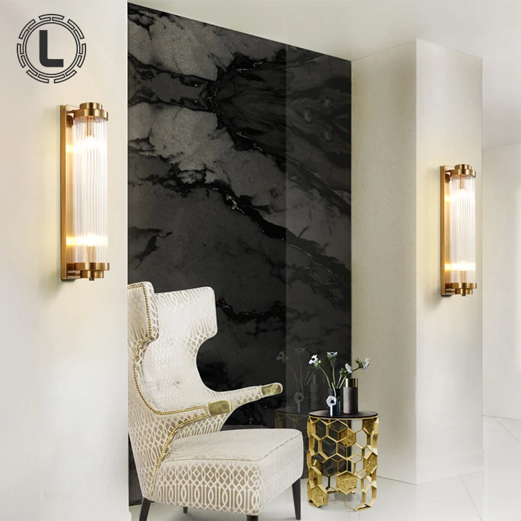 European Style Iron Glass Shade Luxury  led wall lights indoor modern Home Hotel decoration Modern Glass Wall lamp