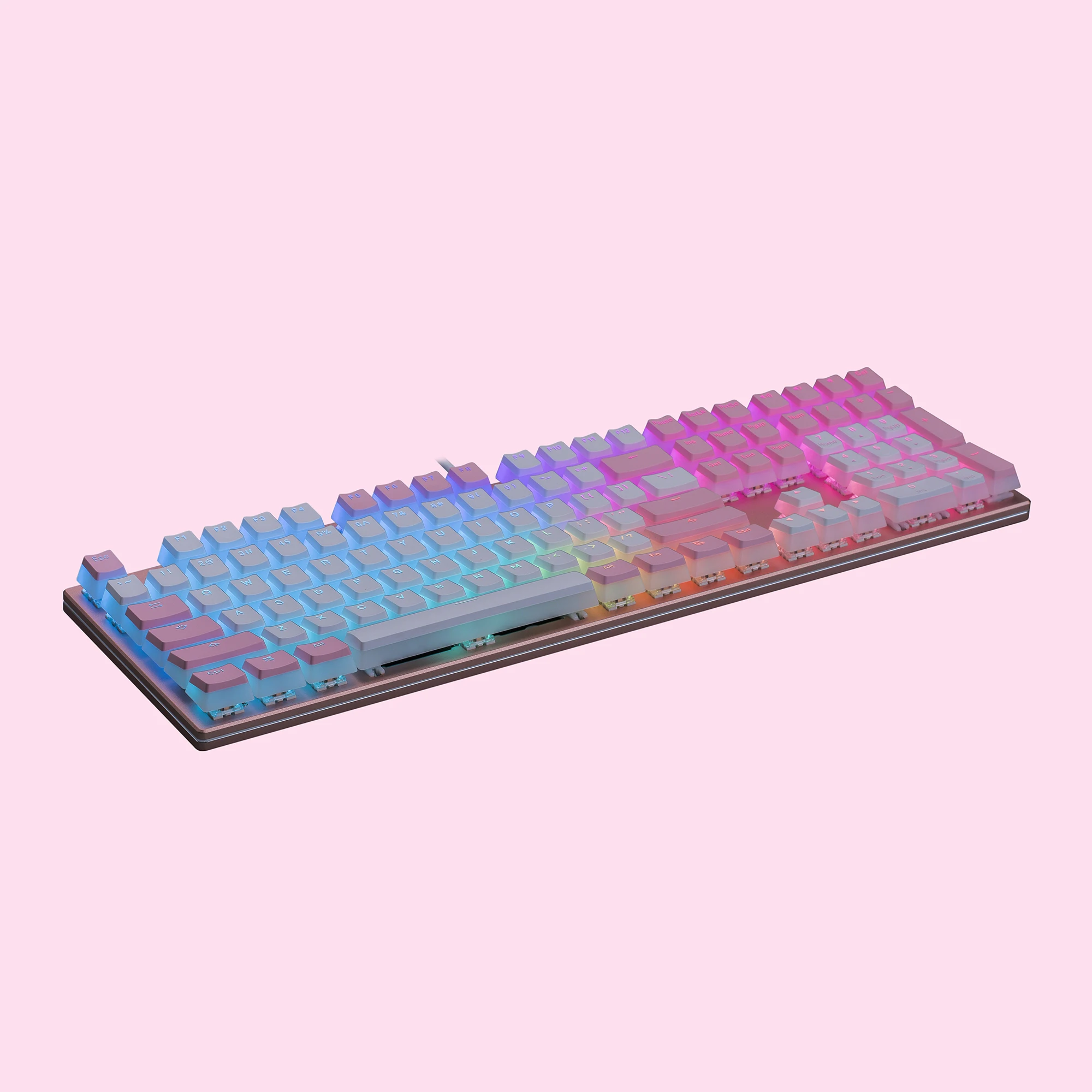 Dongguan Original Factory USB Wired RGB Mechanical Musical Rhythm Keyboards Gaming with PBT Pudding Keycap