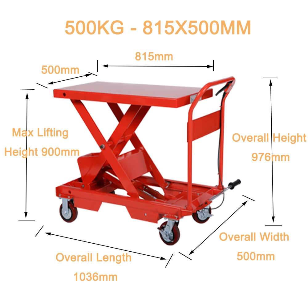 
500KG Hydraulic Table Lift Scissor Lift Table 