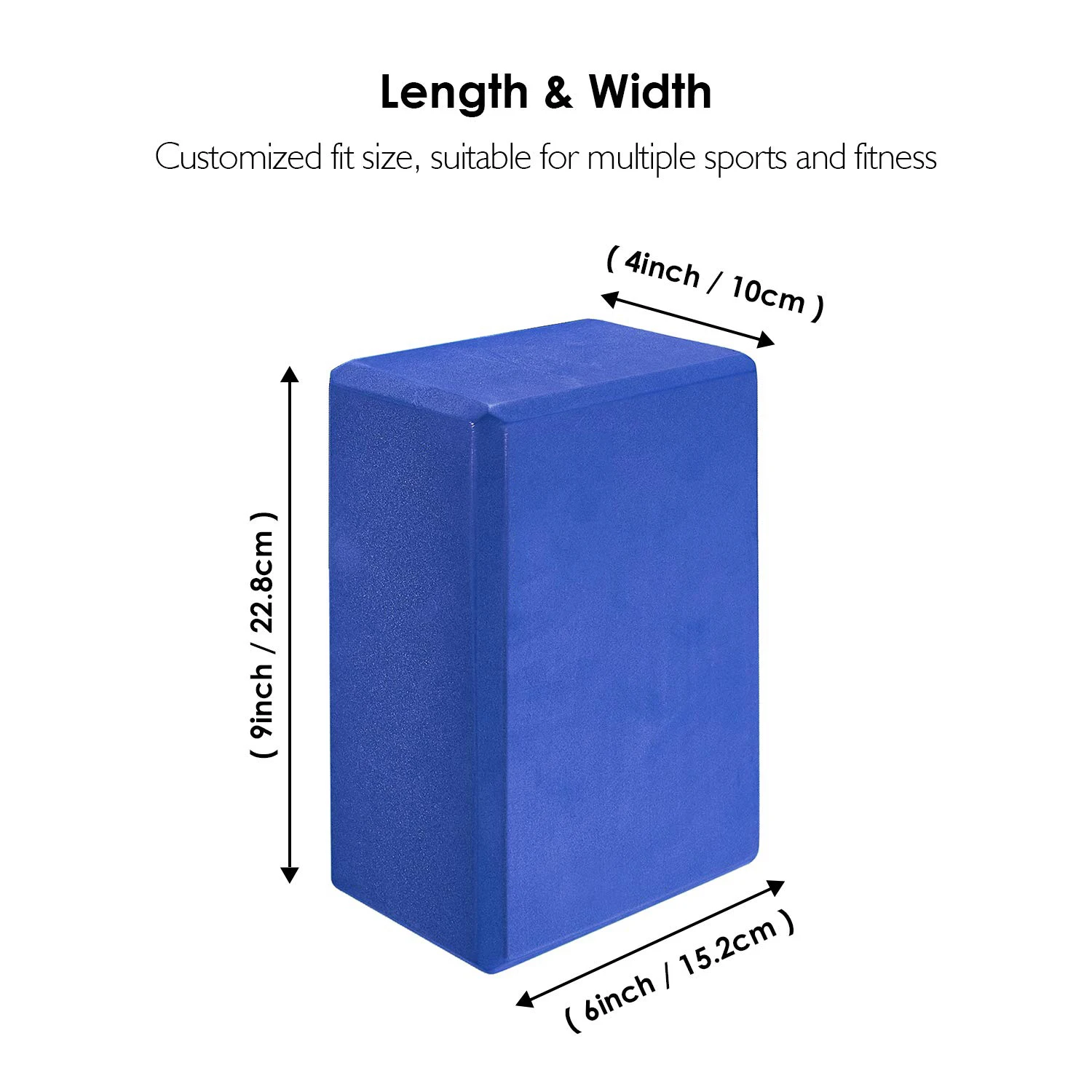 Wholesale Eco Friendly Custom EVA Yoga Block Custom Logo Printed Yoga Brick Manufacture Yoga Blocks