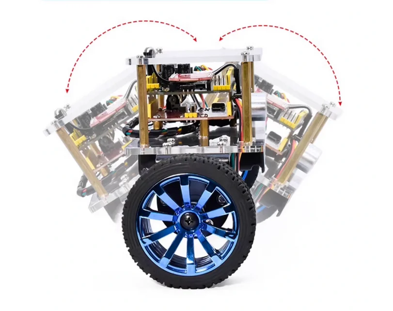 2WD Self-Balancing Robot Smart Car WiFi Camera Android iOS APP Control Kit for Arduino STEM RC Obstacle Avoidance Follower Toys