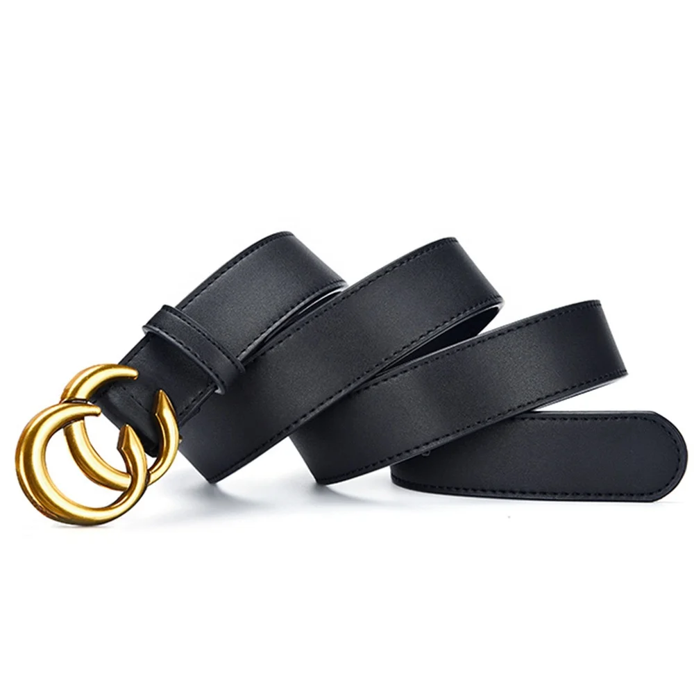 Wholesale Fashion Female High Quality PU Leather Letter Fashion CC Buckle Belt for Lady Woman Waist Belt Designer Belt