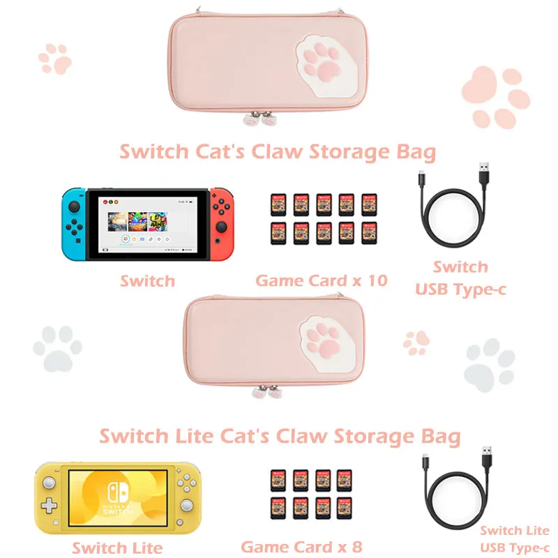 Кошачий коготь дизайнер для Nintendo Switch переносная сумка переноски NS консоль