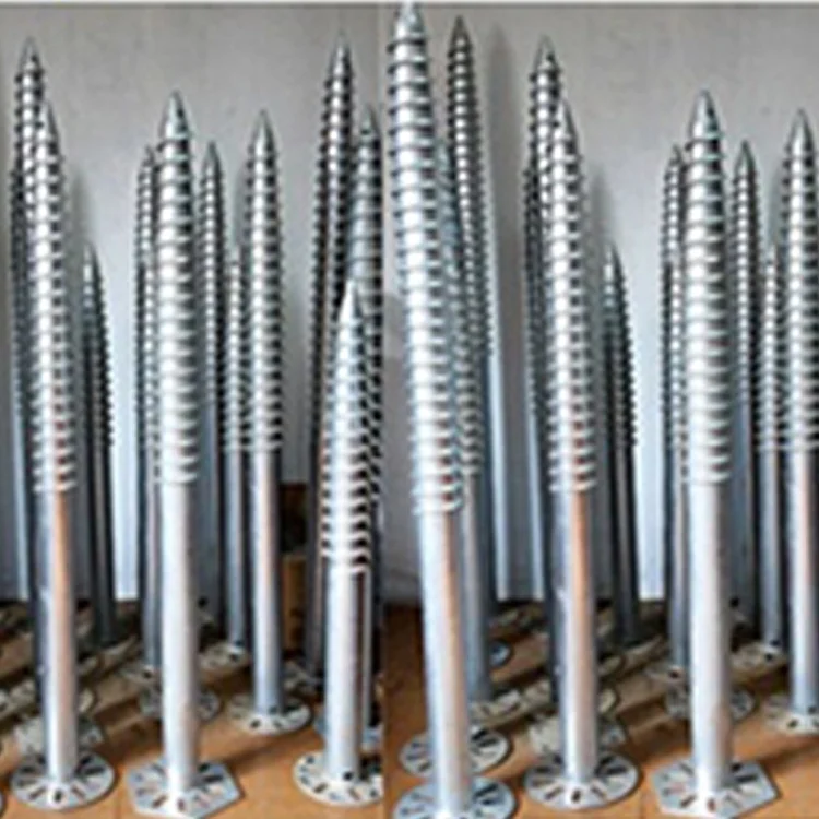 galvanized helical screw piles for solar/timber house/fence foundations