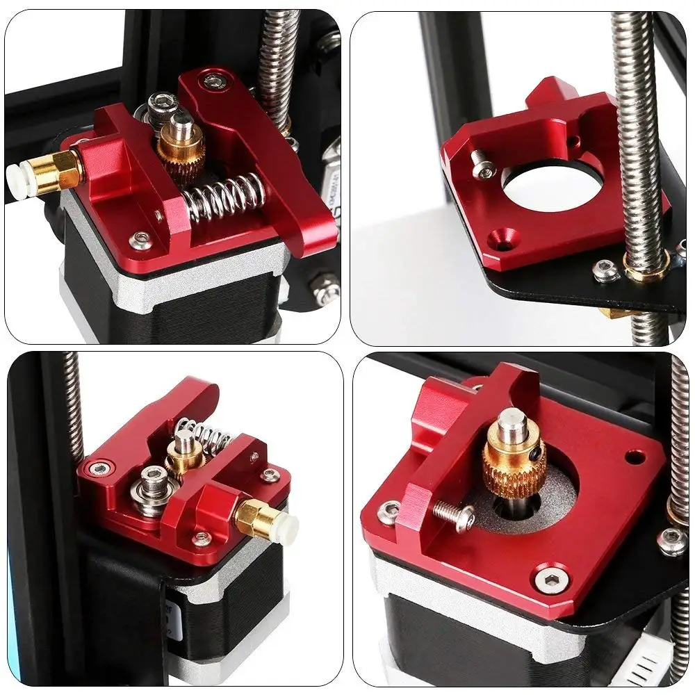 3D Printer Parts Upgrade CR10 Red Remote Extruder Full Metal Bowden 3D Printer Extruder for 3D Printer