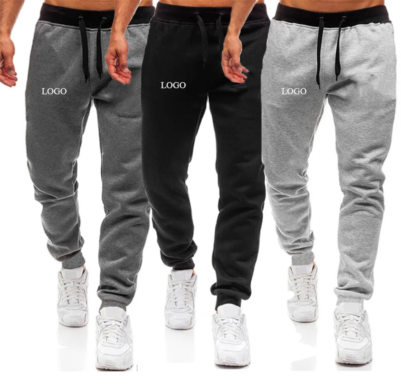 PT057 Customized Logo Printing Men Tracksuit Jogger Pants Sublimation Joggers Male Sport Wear Tapered Slim Fit Sweatpants