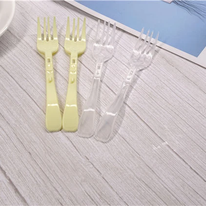 Disposable extended length 150mm plastic PP foldable folding plastic fork