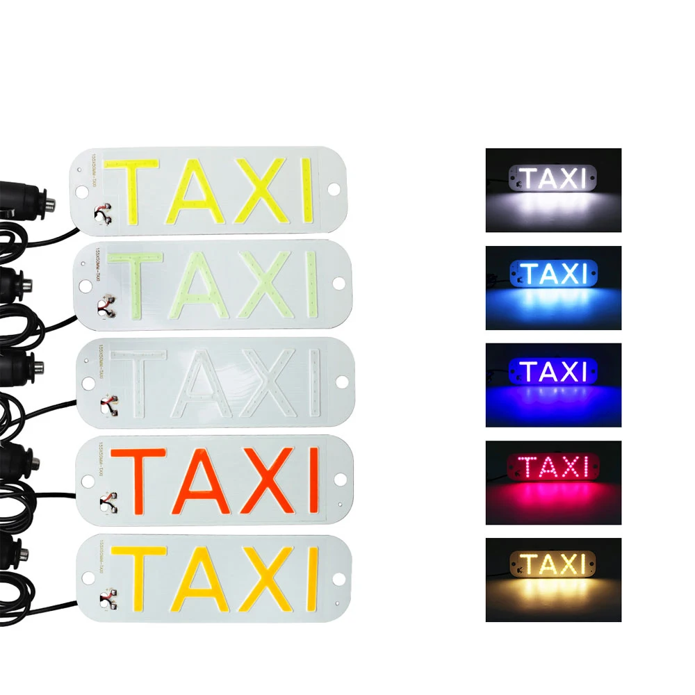 OEM Colorful LED Universal Taxi Display Signal Indicator Lights 12V LED Cab Top Sign Windshield Lamp With Sucker