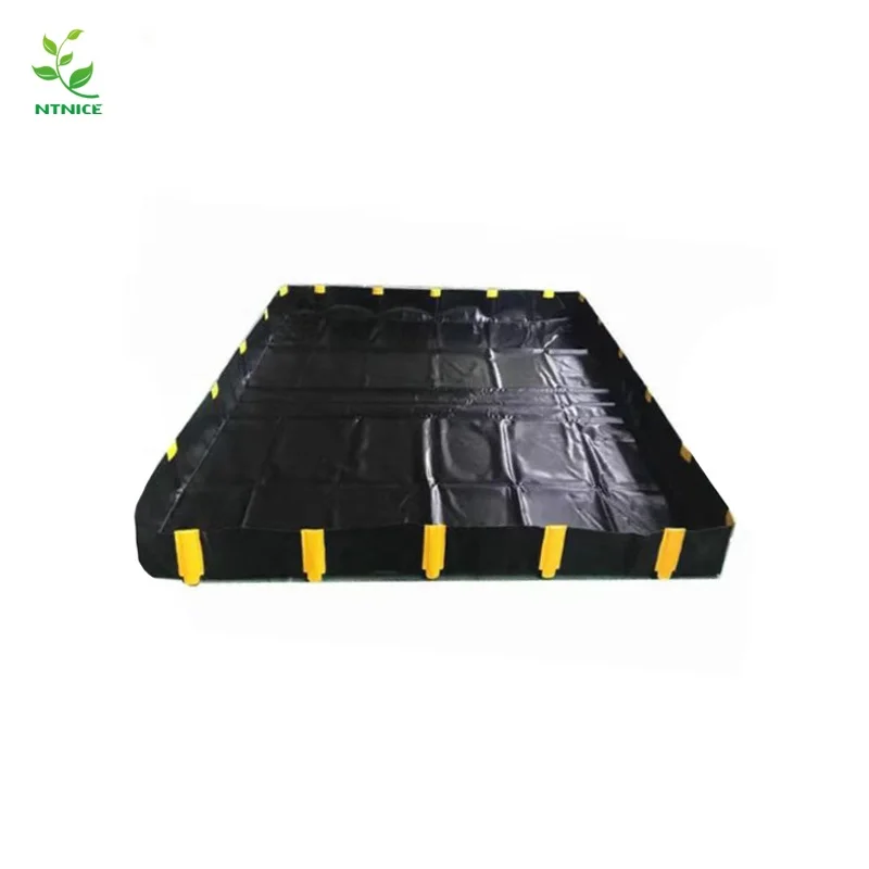 8x10ft Spill Containment L-Bracket Berm High capacity Portable PVC Bunds Industrial Spill Mats