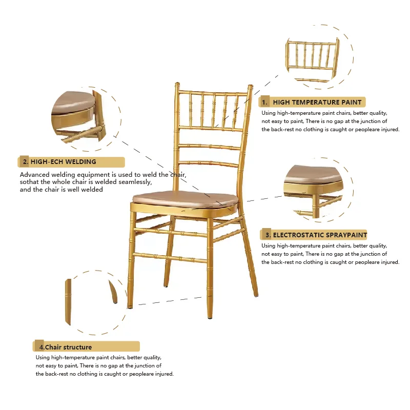 Wholesale  Tiffany Chiavari Polycarbonate chairs hotel  Stacking Chair