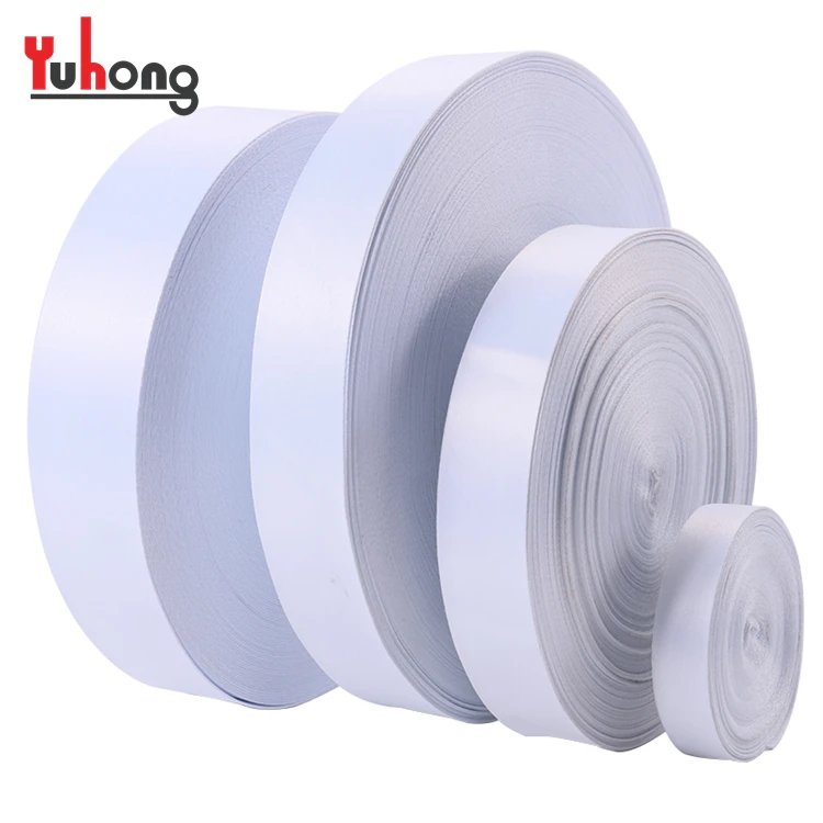 Промо-пользовательский Печатный простой белый чистый полиэфирный ремешок для шнурка