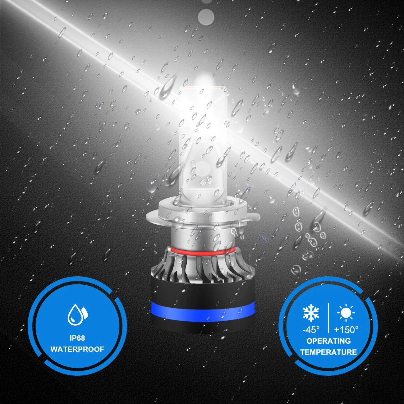 H11 LED Headlight Bulbs H8 H9 LED Bulb Same OEM Size Hi Low Beam Headlamp 10000k White