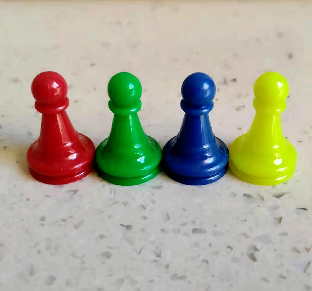 26*16mm Smaller Mini Ludo Game Set Accessories Toys Multicolor Tabletop Game Sets Plastic Chess Play Token Piece Board Game Pawn