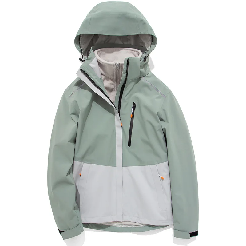 Winter-Windproof Outdoor Fleece Jacket For Women  Men And Inner Fleece Can Be Removed