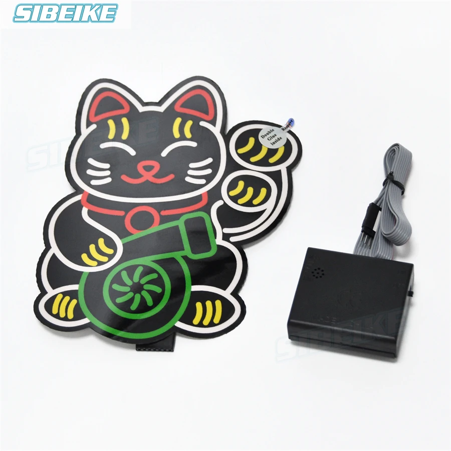 Индивидуальные наклейки JDM с изображением счастливого кота, светодиодные наклейки на окно автомобиля, внутренние наклейки Jdm, автомобильное украшение, светящаяся панель, забота о заботе, автомобильная наклейка