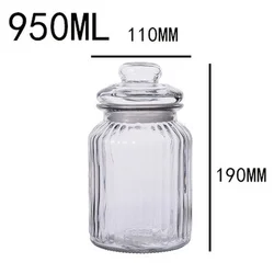 Airtight Glass Food Honey Bottle Pickle Wine Kimchi with Lid Small Storage Jar Household Kitchen Supplies