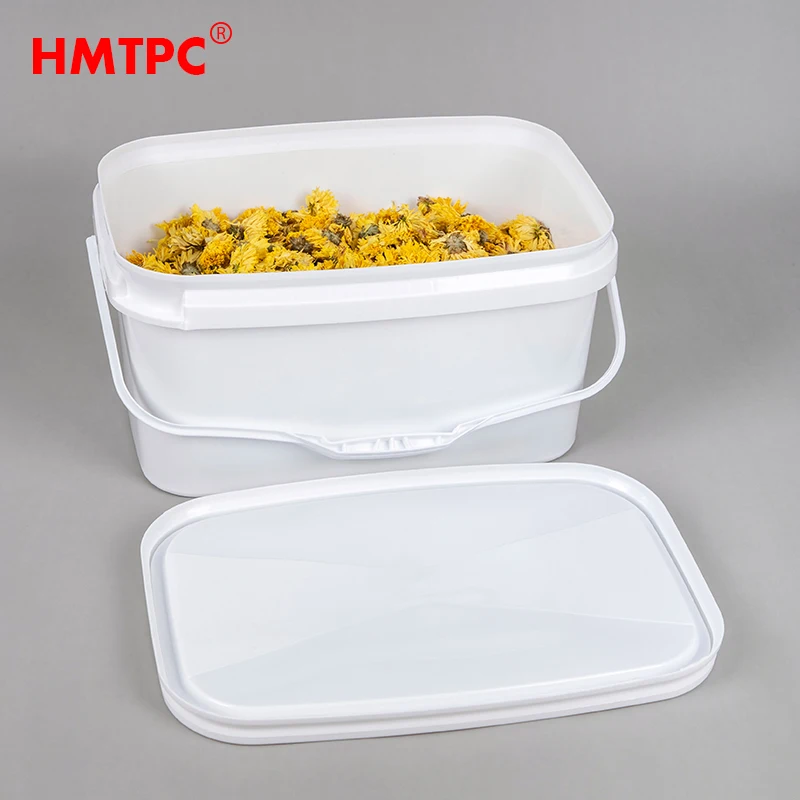 5L 5 Liter  Plastic square Buckets Plastic Barrels Storage Bucket